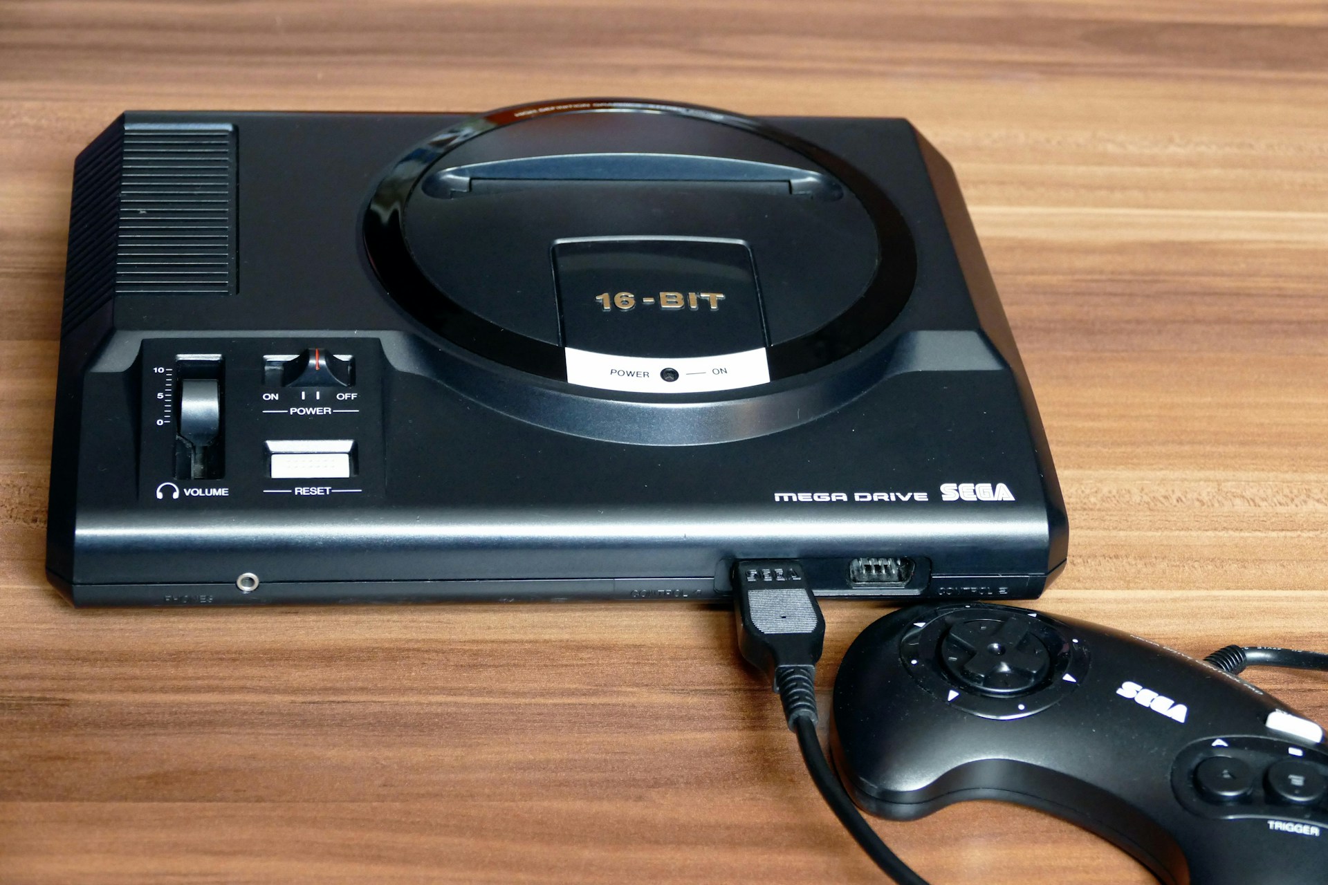Sega Mega Drive 16-bit console with controller